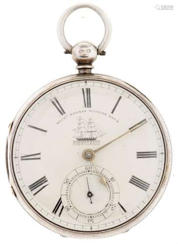 Maritime Interest. A Victorian silver lever watch, Richard H...