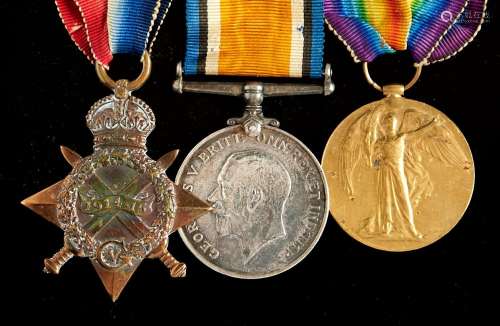 World War I group of three, 1914-15 Star, British War Medal ...