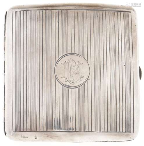 A George V silver cigarette case, 85mm, Birmingham 1911, 4oz...