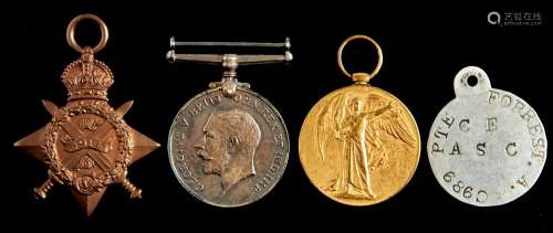 World War I group of three, 1914 Star, British War Medal and...
