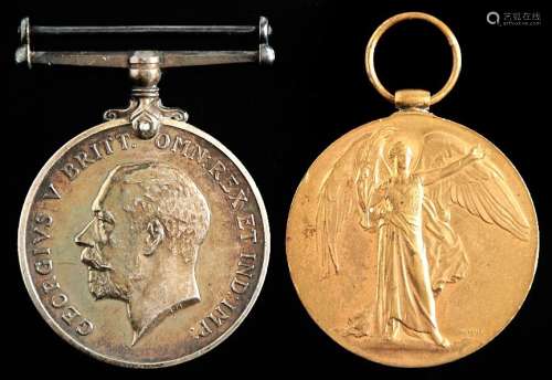World War I pair, British War Medal and Victory Medal 29834 ...