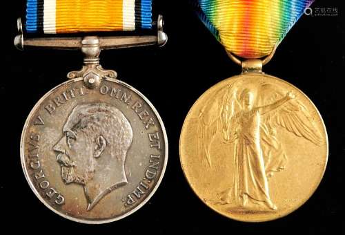 World War I pair, British War Medal and Victory Medal 89248 ...