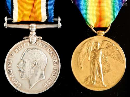 World War I pair, British War Medal and Victory Medal 41162 ...