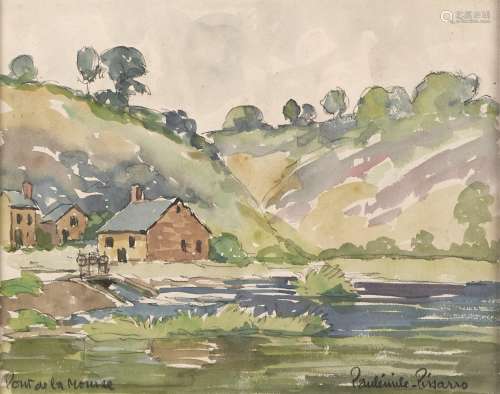 Paul-Emile Pissarro (1884-1972) - Pont a la Moerne, signed a...