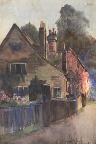 Mary Stevens (1869-1925) - The Cottage Garden, signed, water...