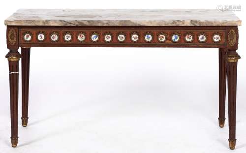 A Louis XV style giltmetal mounted walnut coffee table, with...