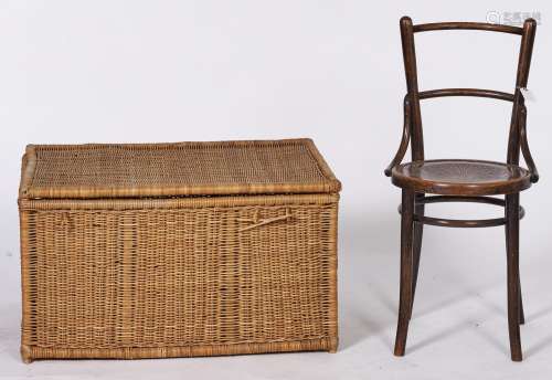 A bentwood chair with caned seat, c1930's, seat height 48cm ...