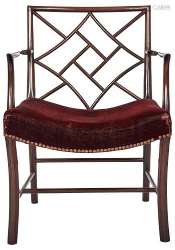 A George III laburnum 'cockpen' chair, Scottish, early 19th ...