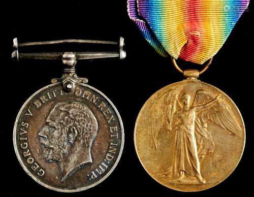 World War I pair, British War Medal and Victory Medal 414 PT...