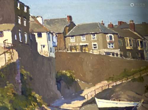 Denys Law (1907-1981) - Mousehole Cornwall, signed, oil on h...