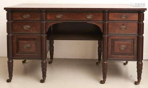 A George IV mahogany dressing table, c1830, fitted with draw...