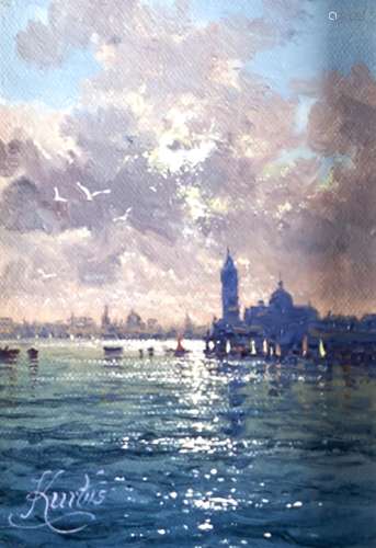 Andrew Grant Kurtis (20th / 21st c) - The Lagoon Venice Morn...