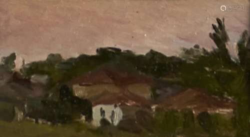 Russian School, 20th c - Landscape, oil sketches, eight, on ...