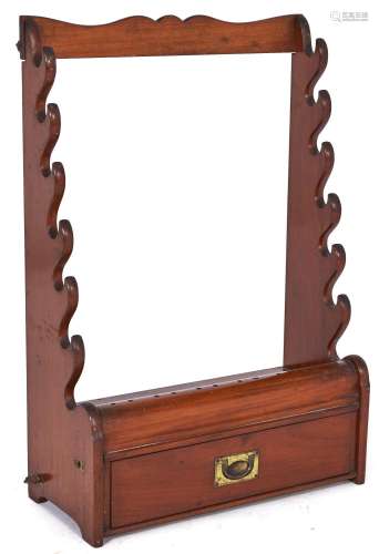 A Victorian collapsible mahogany whip rack, late 19th c, 67c...