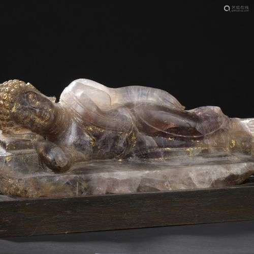 Statuette de bouddha en quartz Chine, XXe siècle …