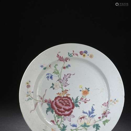 Plat en porcelaine famille rose Chine, XVIIIe siè…