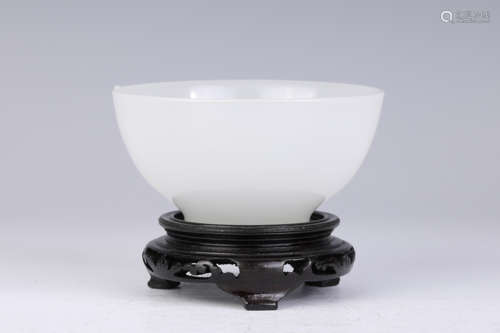 A White Peking Glass Bowl