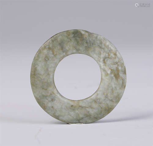 A Celadon Jade Circular Decoration