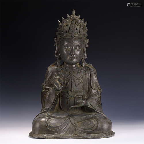 A Bronze Seated Figure of Buddha