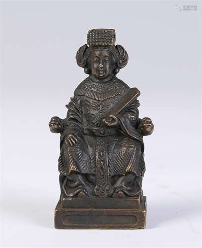 A Bronze Figure of Seated Immortal