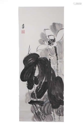 A Chinese Painting of White Lotus