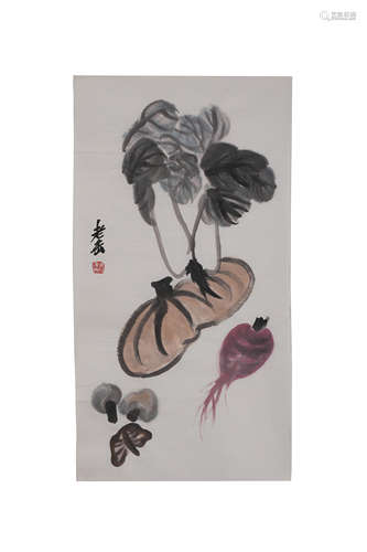 A Chinese Painting of Vegetables