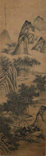 A Chinese Painting of Landscape and Figure