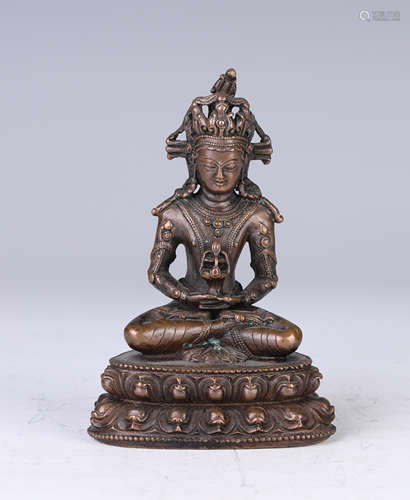 A Bronze Seated Figure of Bodhisattva