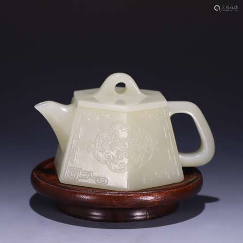 Nephrite Hexagonal Teapot