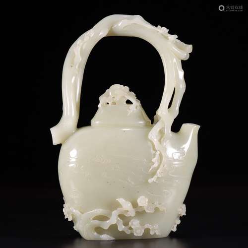 Nephrite Plum blossom Teapot