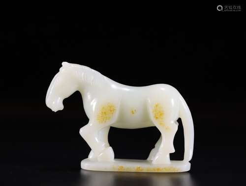 Nephrite Statue of Horse with Base