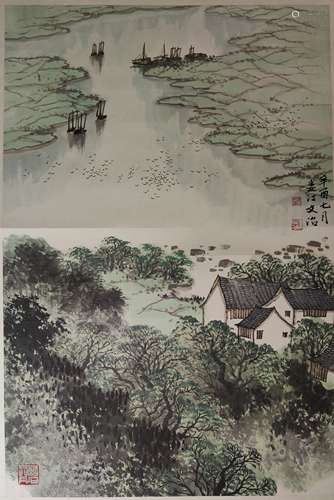 Xinyou Qiyue（July 1981），Landscape Painting by Songwenzhi