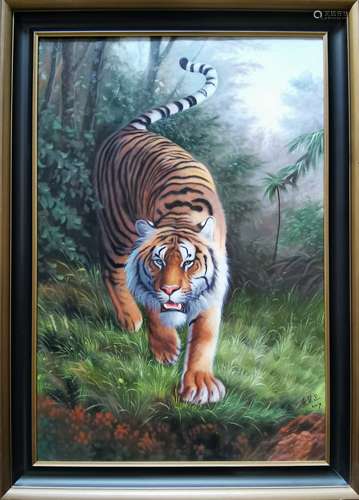 Tiger，A North Korean Oil Painting