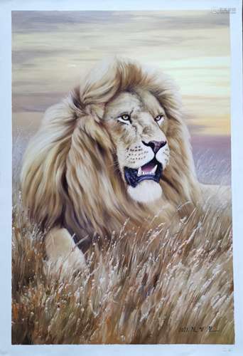 Lion，A North Korean Oil Painting