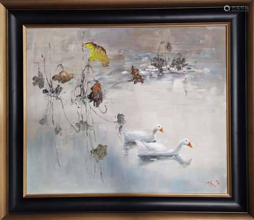 Ducks，A North Korean Oil Painting