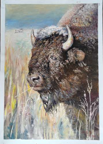 Buffalo，A North Korean Oil Painting