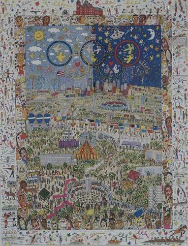 Rizzi, James (1950 -New York- 2011) - Plakat „A VILLAGE FOR ...