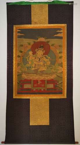 A Thangka Depicting Guhyasamaja