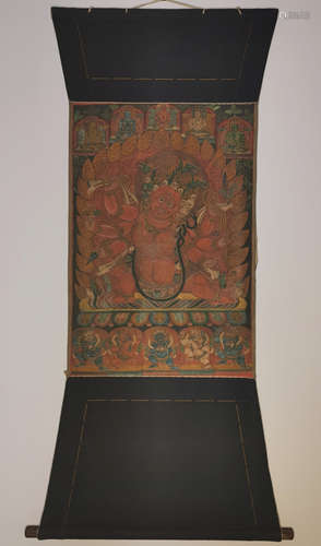 A Thangka Depicting Mahakala