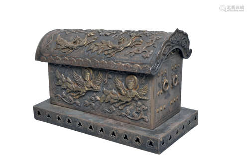 Gilt-Silver Peony Pattern Coffin