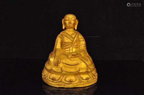 A Gilt Bronze Tibetan Buddhism Figure of Padmasambhava