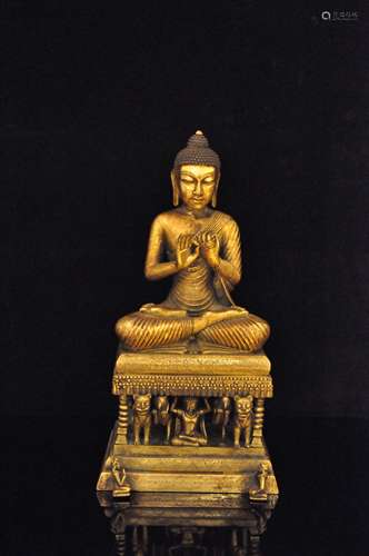 A Gilt Bronze Tibetan Buddhism Figure of Buddha