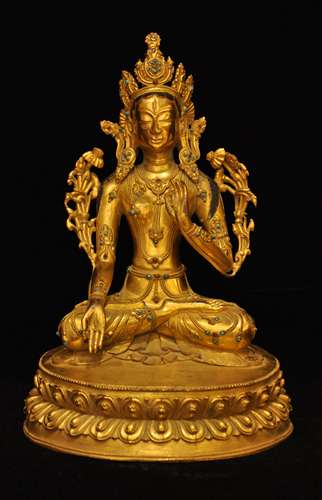 A Gilt Bronze Tibetan Buddhism Figure of White Tara