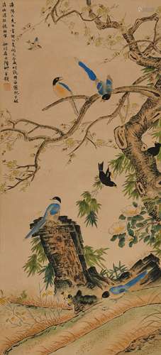 Chinese Bird-and-Flower Painting by Lu Yifei