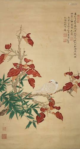 Chinese Bird-And-Flower Painting by Ren Zhong