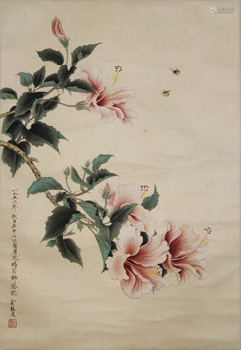 Chinese Flower Painting by Yu Zhizhen