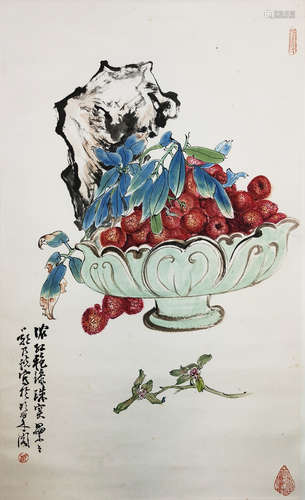 The Fruits，Painting by Zheng Naiguang