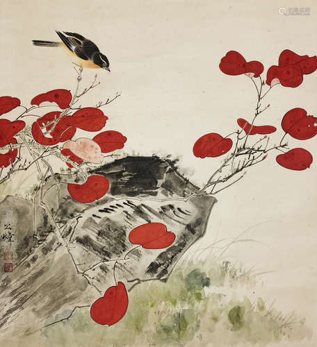 Chinese Flower-and-Bird Painting by Tian Shiguang