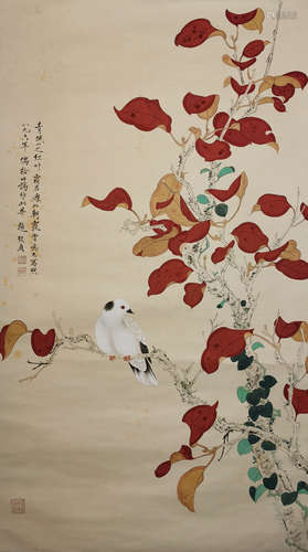 Chinese Bird-and-Flower Painting by Yu Zhizhen