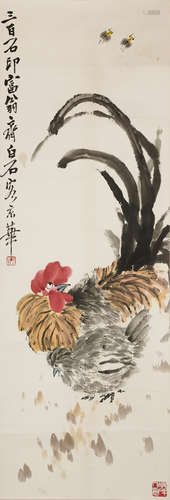 The Rooster，by Qi Baishi